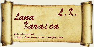 Lana Karaica vizit kartica
